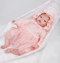 22 inch reborn baby doll toys 55 cm silicone reborn baby dolls Lifelike lovely toy doll fashion Realistic Vinyl girl gifts 23 inch lifelike reborns silicone vinyl full body babies dolls 57 cm realistic newborn doll gold hair reborn girl princess gifts