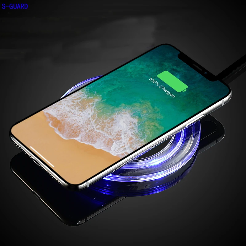 

S-GUARD Qi Wireless Charger Charging Pad Original for Iphone X iphone8 plus SAMSUNG S8 S6 S6Edge+ Plus S7 S7Edge Note5 Lumia 920