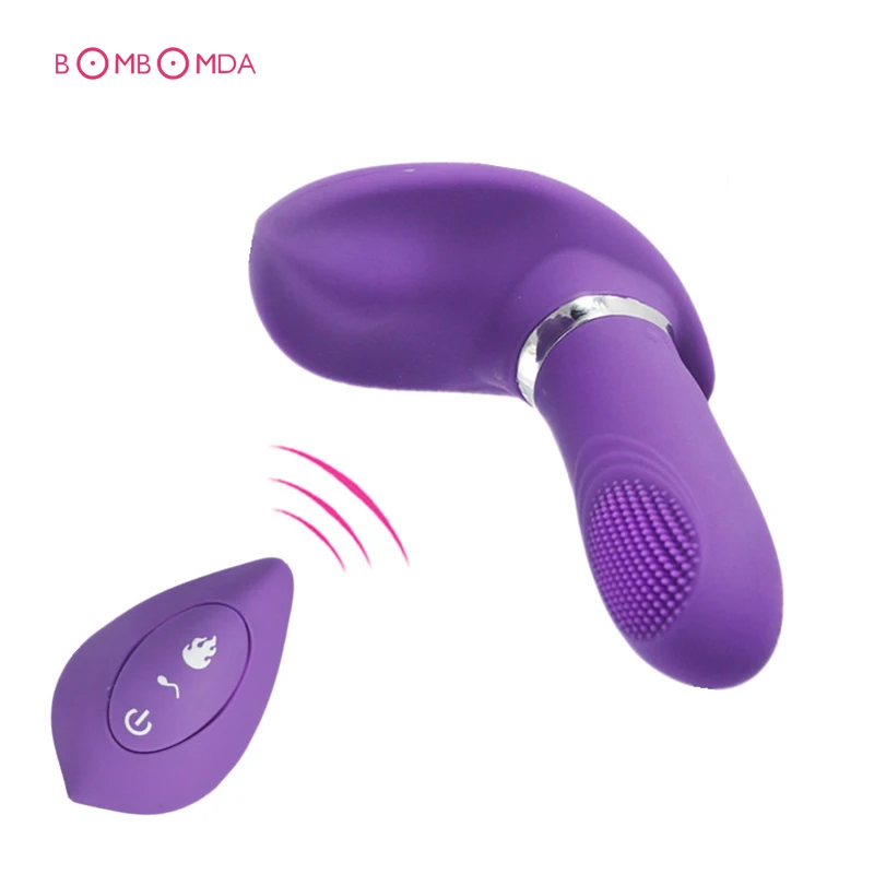 bombomda USB Vibrator Wireless Remote Control Vibrator font b Dildo b font Heating Butterfly Vibrator