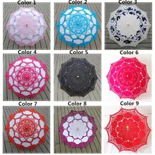 Ручной работы зонт от солнца с кружевами зонтик с вышивкой свадебный декоративный зонтик для невесты зонтик Ombrelle Mariage 9 цветов