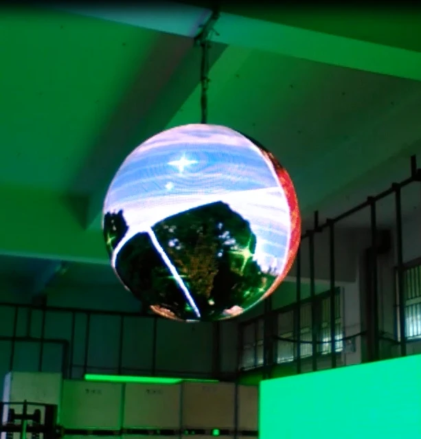 P4.8 мм полноцветный rgb светодиодный шариковый дисплей гибкий Сферический светодиодный дисплей