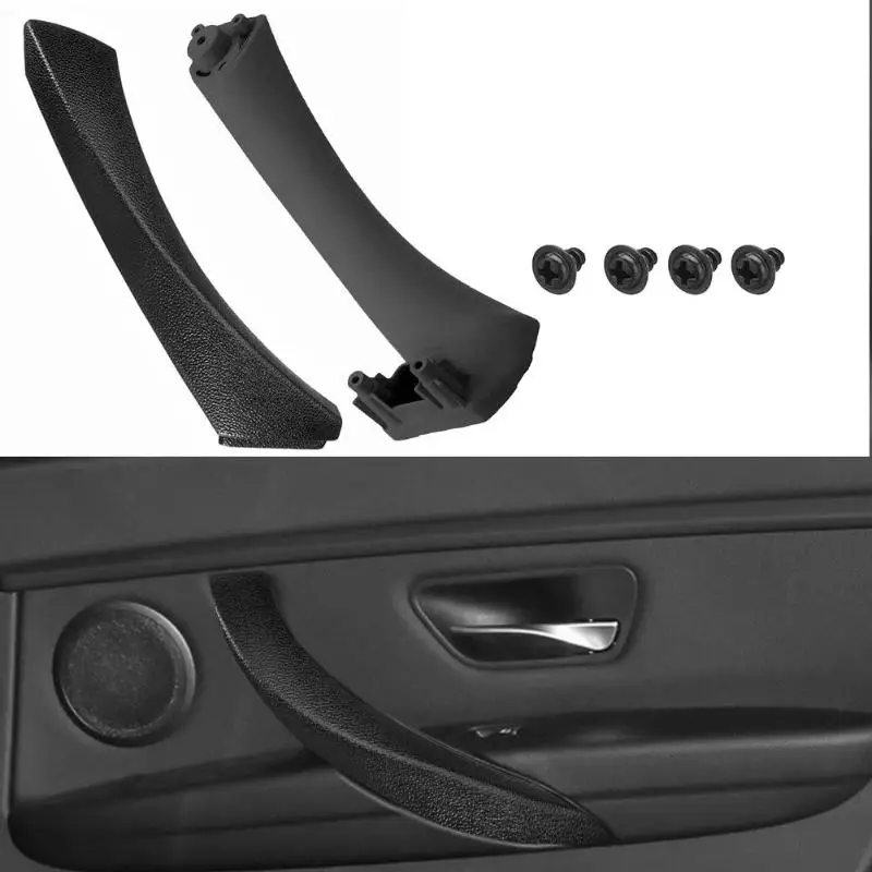 

2pcs Right Side Inner Front Door Panel Handle Pull Trim+Cover For BMW E90 E91 3 Series Car Interior Door Handles Accessories