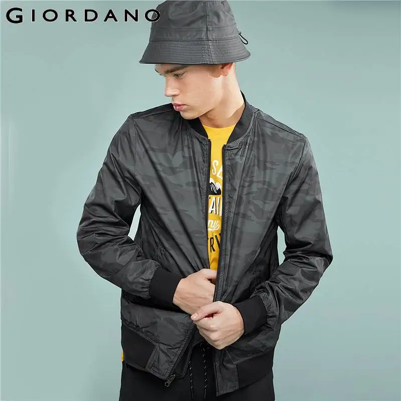 Giordano мужская двусторонняя куртка бомбер камуфляжная на молнии спереди Chaquetas Hombre