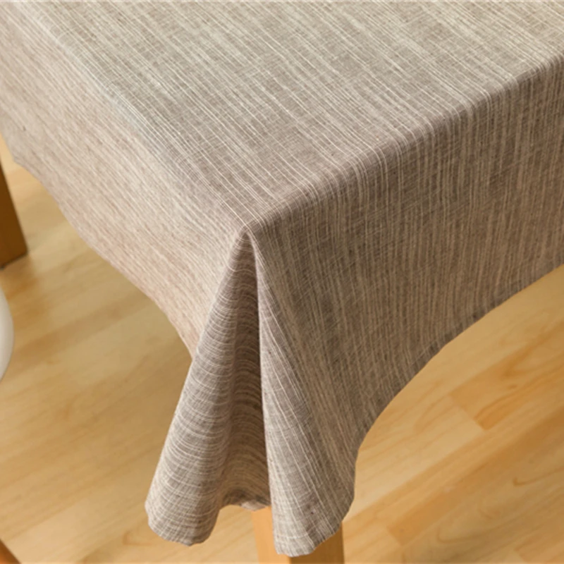 4 Solid Colors Cotton Linen Elegant Tablecloths For Rectangular Table Cloth For Table Cover Mantel Toalhas De Mesa For Kitchen  