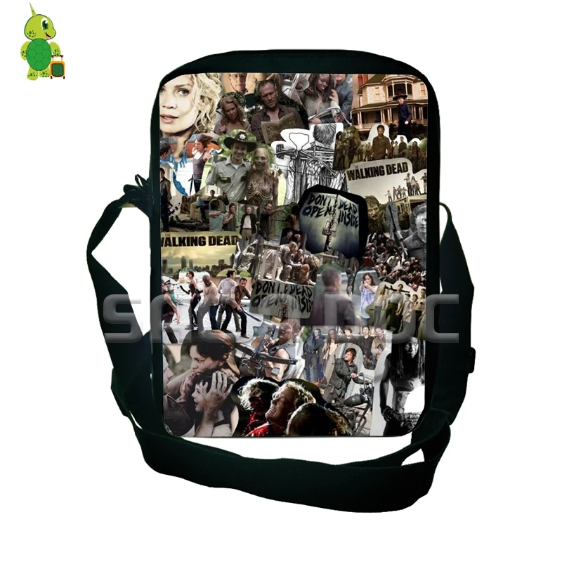 

Hot The Walking Dead Collage Mini Messenger Bags Men Women Crossbody Handbag Purses Boys Girls Casual Travel Shoulder Bags