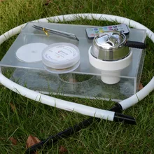 Акриловый кальян набор наргиле кальян со светодиодный светильник шланг уголь держатель металлические щипцы контейнер для воды для клуба, вечерние