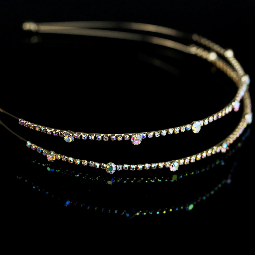 

Women Crystal Headband Shiny Metal Flower Bow Hairband Girl Hair Band Jewelry Female Rhinestone Headwear hair accessories