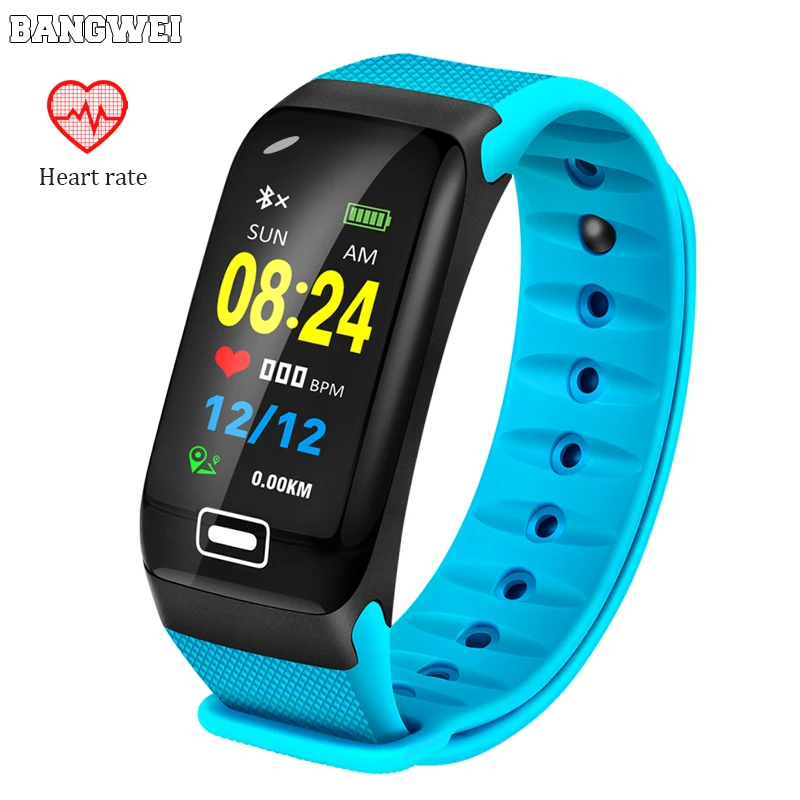 

BANGWEI New IP68 Waterproof Smart Watch Women Heart Rate Monitor Men Fitness Smart Tracker Sport Smartwatch For Android IOS+Box