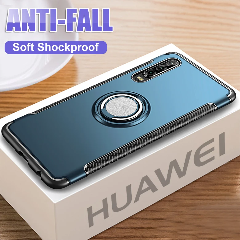 Роскошный противоударный автомобильный чехол-кольцо для huawei P20 P30 Lite Pro