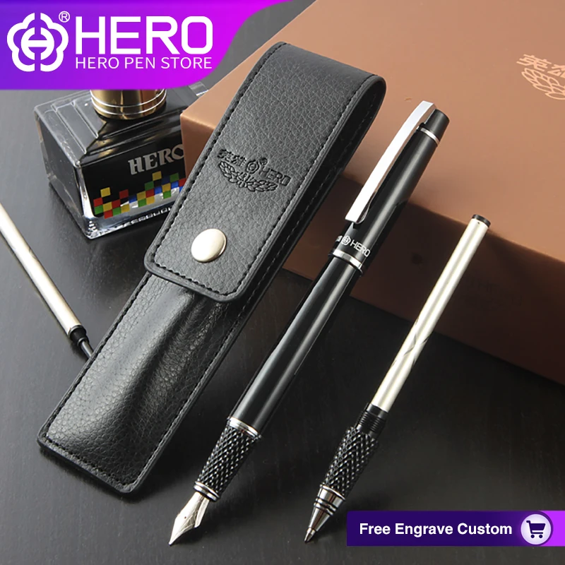 

Hero With Ink Fountain Pens Original Authentic Writing Supplies High Quality Luxury Iraurita Smoothly Writing Pens 2060
