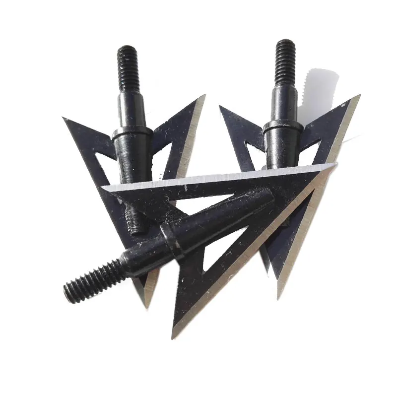 3/6/12pcs 100Gr Archery Blade Arrowhead Stainless Steel Broadheads Target Point Tips Shooting Arrow Shaft Accessories