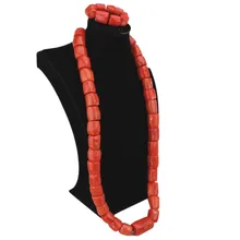 4UJewelry Orange Coral Beads Jewelry Set Bracelet Necklace Set African Bridal Jewellery For Nigerian for Groom Free Shipping New 2017 new design handmade coral beads statement necklace set nigerian wedding african beads lace jewelry set free shipping abk849