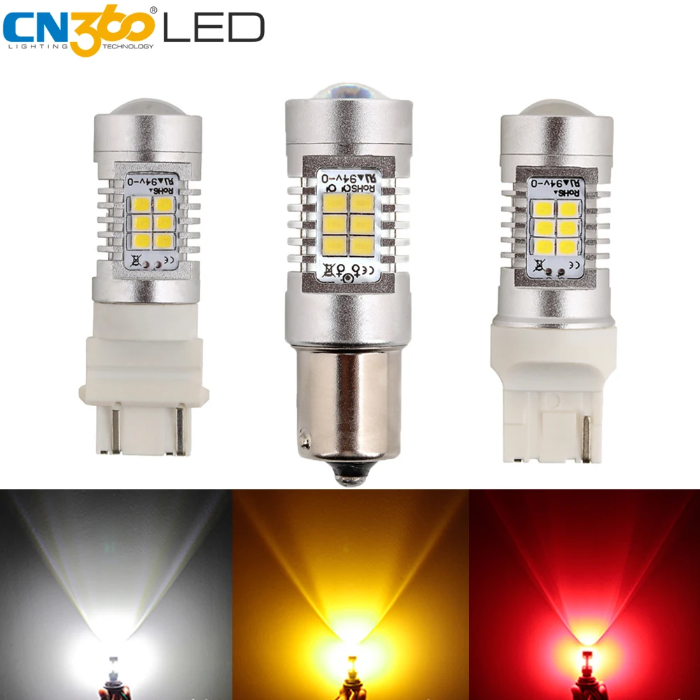 Светодиодная лампа CN360 для автомобиля 2 шт. 1156 P21w Ba15s 1157 BA15D P21W T20 7440 W21W W21/5W 7443 3156 3157