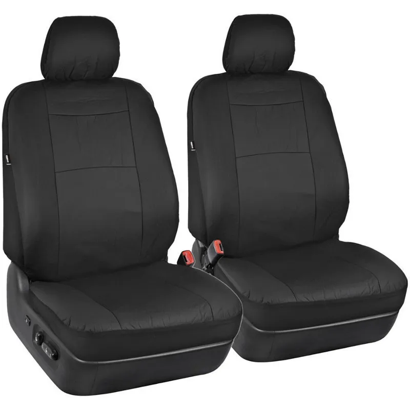 Черного цвета из искусственной кожи для автомобильных сидений комплект универсальные автомобильные сиденья автомобиля в машину чехол пылезащитный автомобилей SUV аксессуары для интерьера