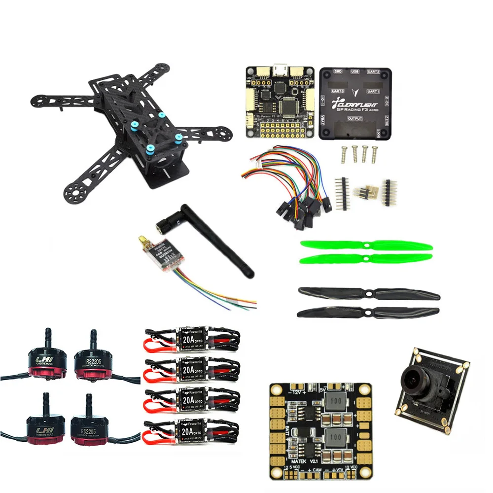 LHI Diy qav250 280 мм комплект рамок для квадрокоптера Контроллер полета zmr250 углеродное