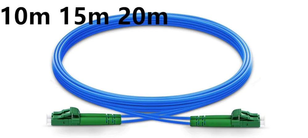 

10m 15m 20m LC APC to LC APC Duplex Single Mode Armored PVC (OFNR) Patch Cable, Cable Jumper