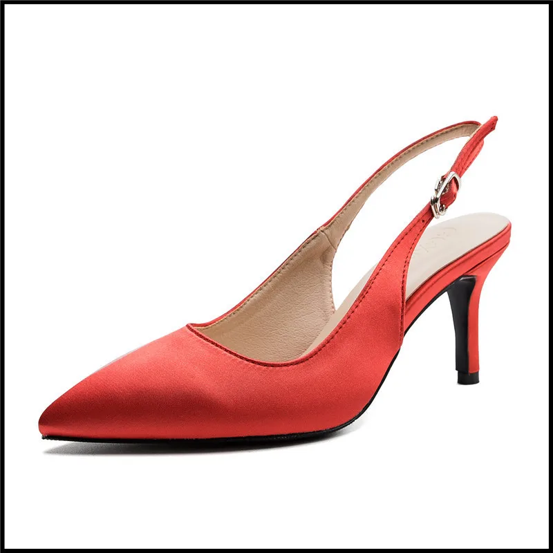 

summer Female sandals Pointed Toe high heels Nude color tip with fine with high heels Pumps Zapatos Mujer sandalias mujer 2019