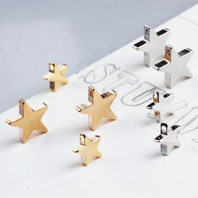 Модные пятиконечные звезды кулон серьги уха клип DIY ручной работы корейской версии уха ювелирные изделия материал аксессуары материал
