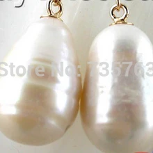 Xiuli 00243 только белый барокко FW жемчужные висячие серьги 14KGP