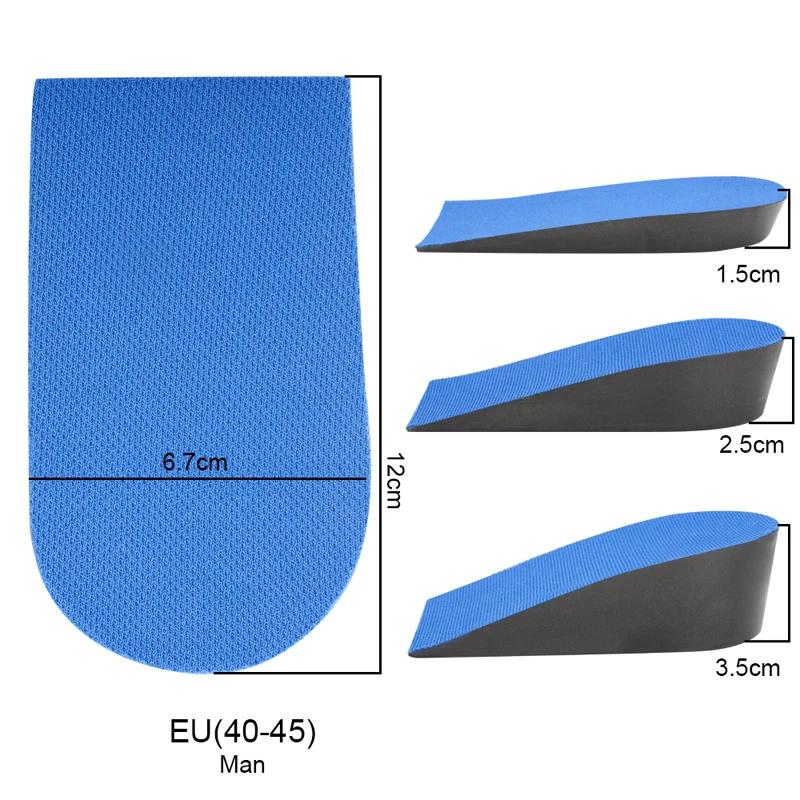 1 пара стельки, силиконовая амортизация, увеличивающая рост, стелька на каблуке, вставка, спортивная обувь, подушка, унисекс, 1,5-3,5 см, стельки