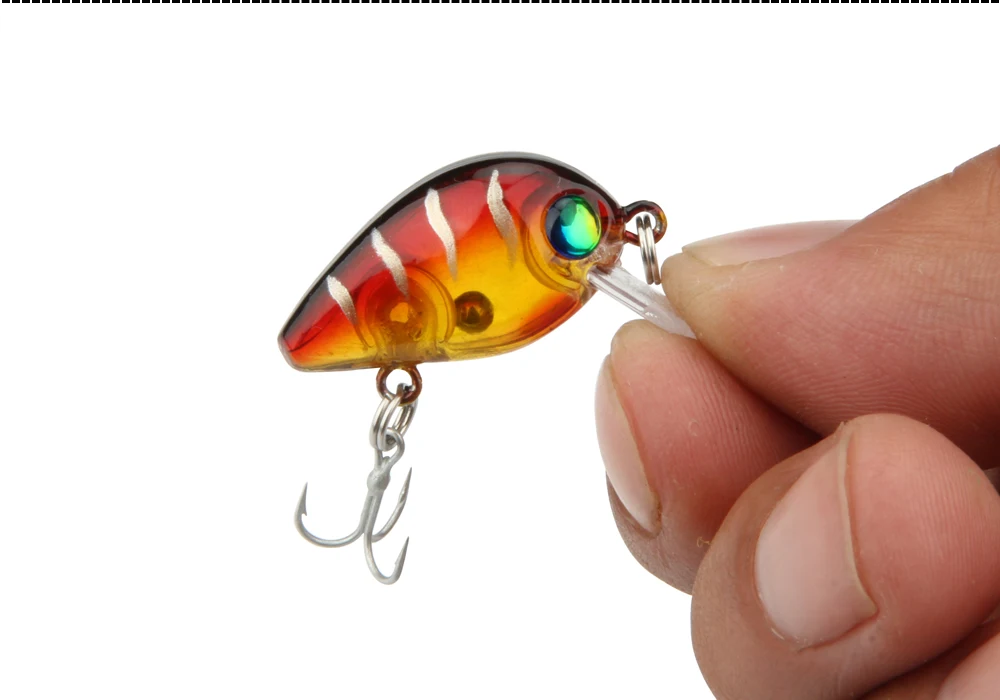 High Quality ABS Plactic Lure 1pc 3cm 1.5g Crankbait Fishing Lure Minnow Floating Isca Crankbait VMC Hook Fishing Tackle  (3)