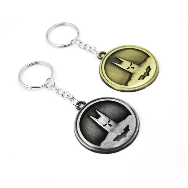 

Pop Creative Custom Batman Keychain Men Super Hero Anime Key Chain Metal Car Game Key Ring Banner Holder Round Gift Souveni