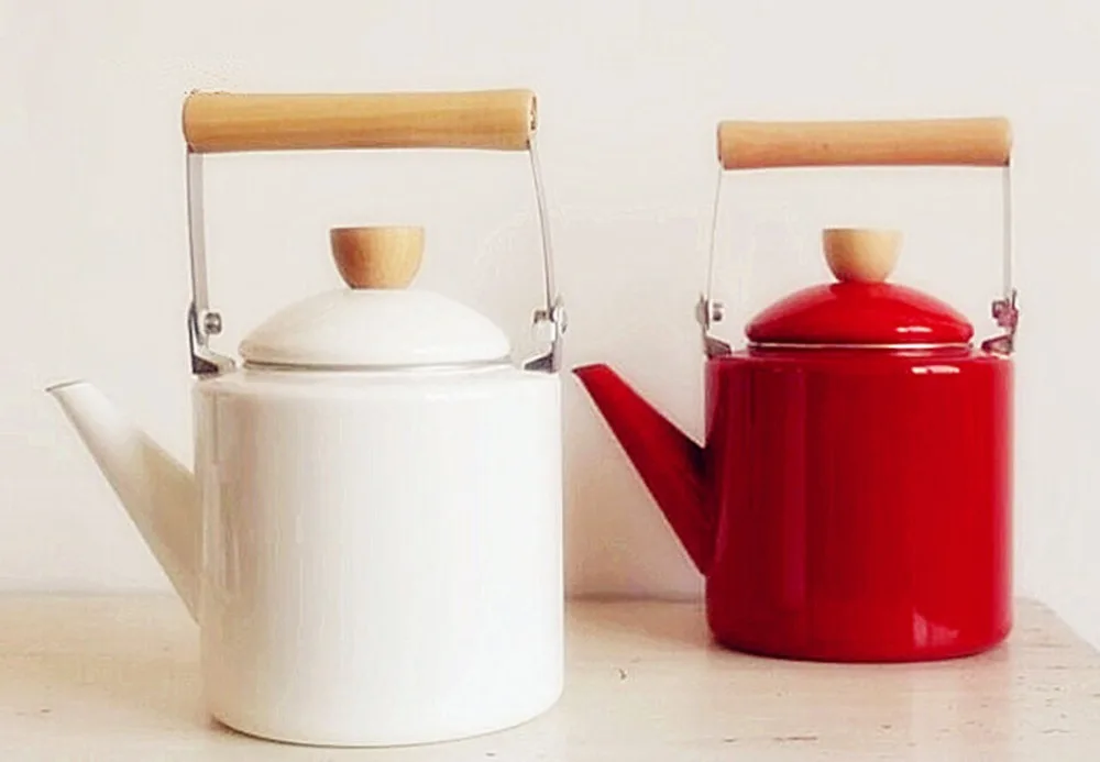 

2.4L water kettles coffee cooking tools ceramic teapot Enamel kettle can be used on electromagnetic oven/natural gas/coal gas
