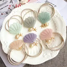 Seashell Hair Band Hair Rope Hair Accessories Elastic Mermaid Hairband Holder Hair Jewelry