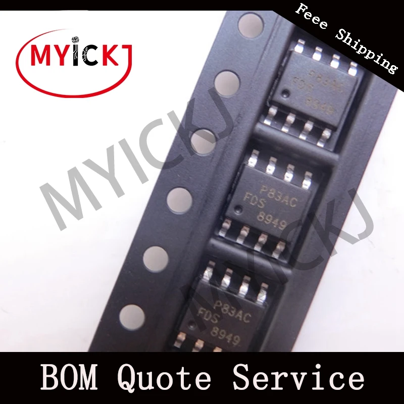 10 шт. FDS8949 микросхема MOSFET 2N-CH 40 V 6A 8-SOIC | Лампы и освещение