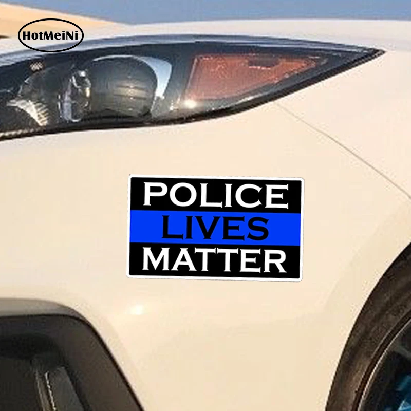 Тонкая наклейка HotMeiNi с надписью Police Lives Matter синяя линия для автомобиля грузовика
