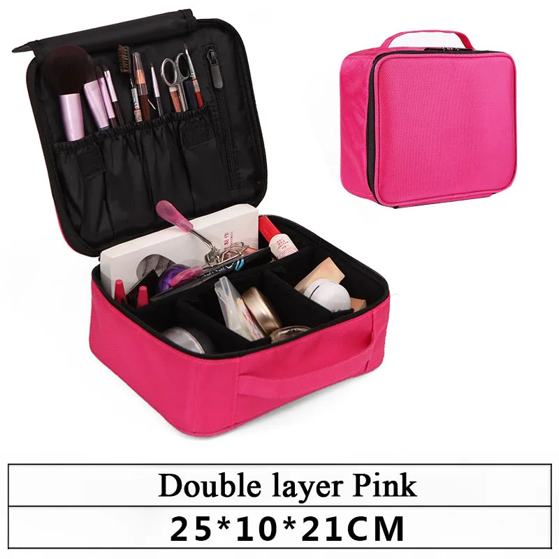

Waterproof Women Cosmetic Bag High Quality Travel Cosmetic Organizer Zipper Portable Makeup Bag Designers Trunk Make up bags