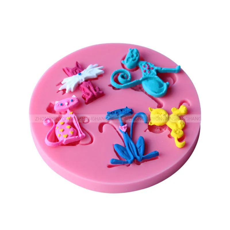 

Small Animals Shape Cake Silicone Mold Fondant Chocolate Mould Silicone Soap Molds Cooking Cupcake Wedding Decorating Tools D095