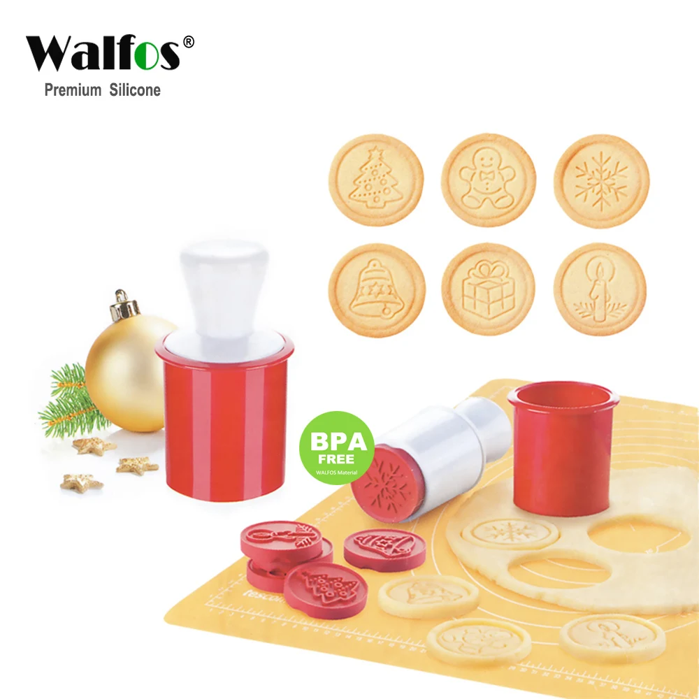 WALFOS 6 шт./партия, силиконовая форма для выпечки печенья, форма для печенья, форма для украшения торта, посуда для выпечки, кухонный гаджет, аксессуары