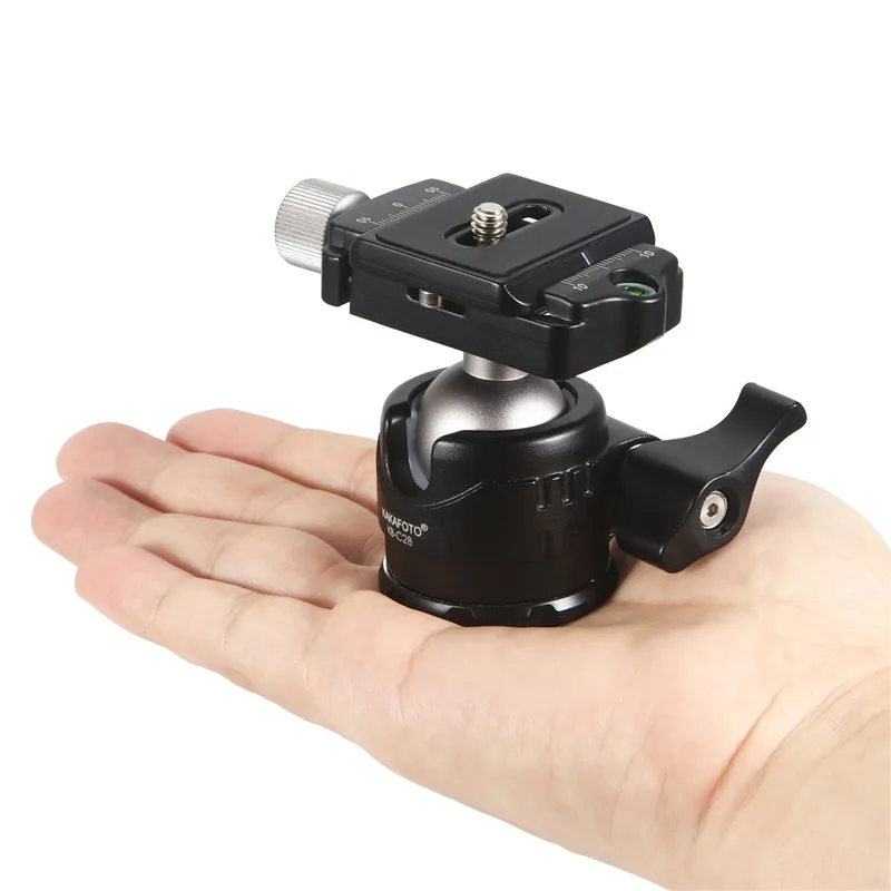 KAKAFOTO Mini Ball Head for Tripod and DSLR Cameras 360 Panoramic Low Profile Max Load 22.05lb Arca/RRS Compa(KB-C28) | Электроника
