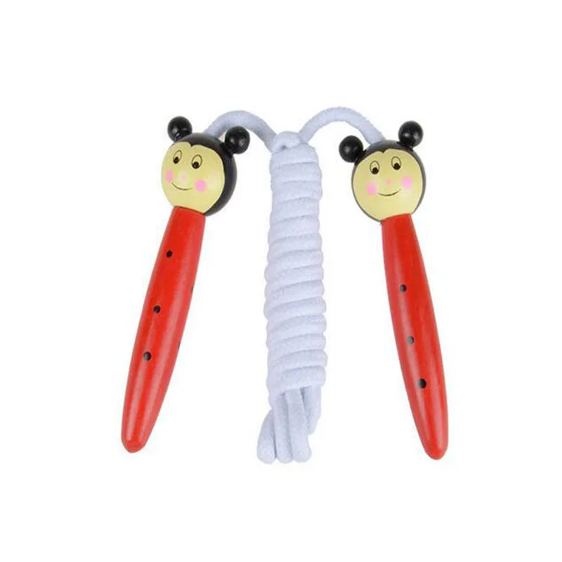 1Pc Cartoon Animals Wooden Handle Jumping for Kids Skipping Rope Boys Girls Fitness Exercise Sport Equipment gift|jumping kids|jumping animaljump kid