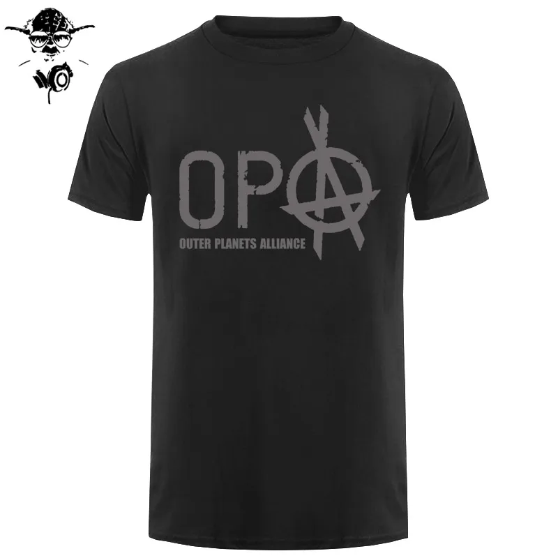 Хлопок o-образным вырезом пользовательские мужские футболки с принтом Футболка OPA-The Expanse Мужская футболка - Цвет: black gray