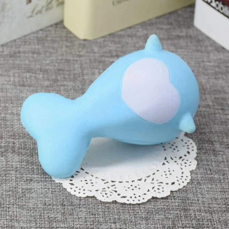 Squishy Narwhal Uni Whale Pink 11cm Slow Rising Cute Soft Collection Gift Decor 
