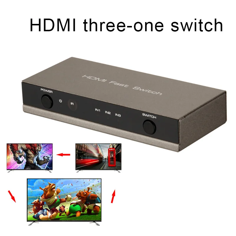 

3 Port HDMI Splitter Switch HDMI Port 1080P 3 Input 1 Output 4K Adapter for XBOX 360 PS3 HDTV GDeals