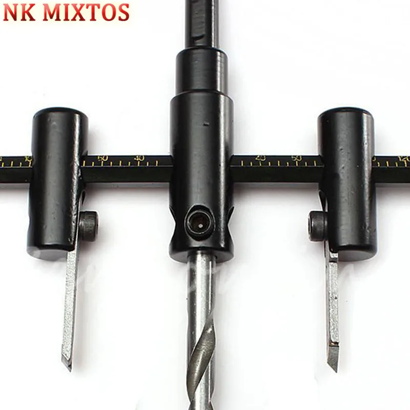 Free Shipping Adjustable 30mm-120mm Metal Wood Circle Hole Saw Drill Bit Cutter Kit DIY Tool