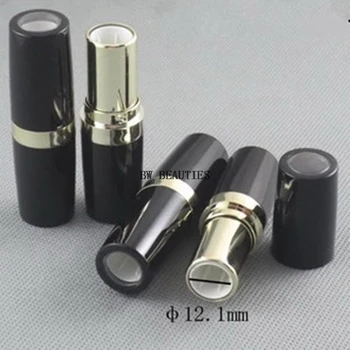 

1000Pcs/Lot High Quality Empty 4.2g Plastic Black Lipstick Tube Small Lip Gloss Pot Lip Balm Vial Women Cosmetic DIY Container