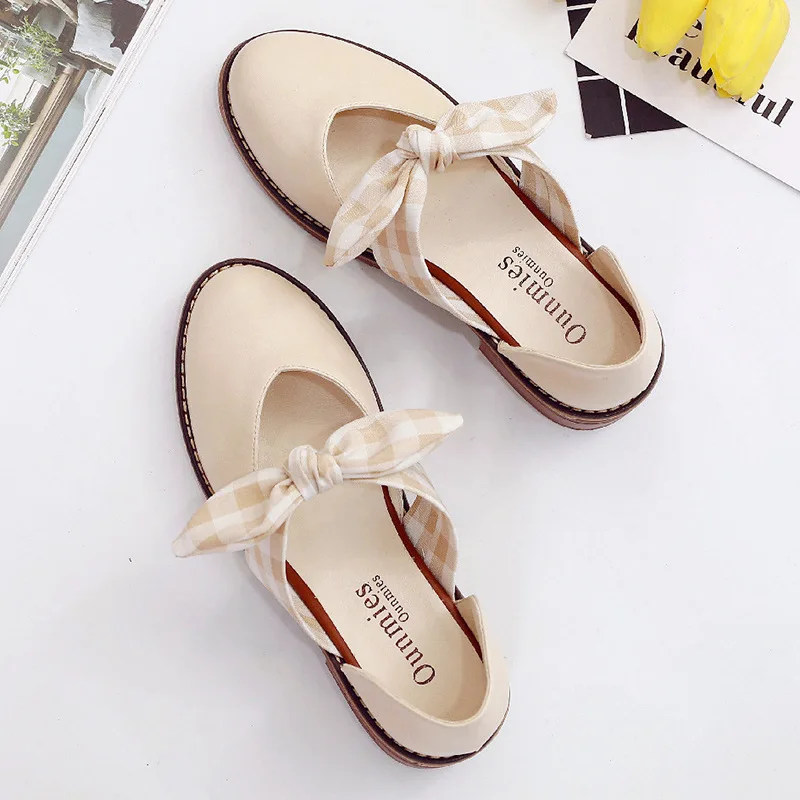 

2018 autumn new fashion simple bow casual shoes female Korean version of non-slip wear comfortable flat shoes.