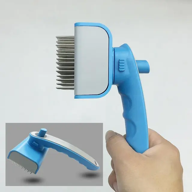 Drop Ship Dog Brush for Grooming Float Hair Pet Shedding Brush Flea Comb for Cats Dog Grooming Tools Slicker Brush for Dogs