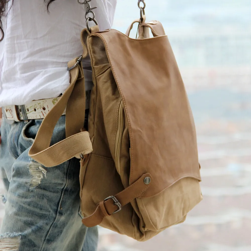 Унисекс Холщовая Сумка на плечо+ рюкзак, школьная сумка, мужские дорожные сумки, рюкзак для ноутбука, студенческий рюкзак, Mochilas Feminina