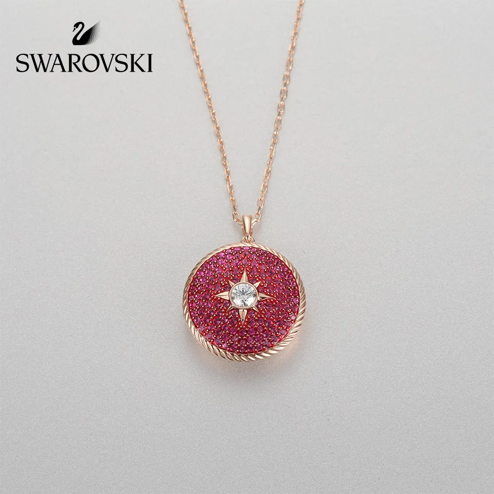 

Original Genuine Swarovski LOCKET Box pendant long necklace for photo collection women crystal necklaces 5397125