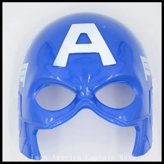 

Free shipping Cosplay PVC Blue Superhero Captain America Mask Halloween Movie Captain Mask Helmet Cosplay Party Gifts Fancy Mask