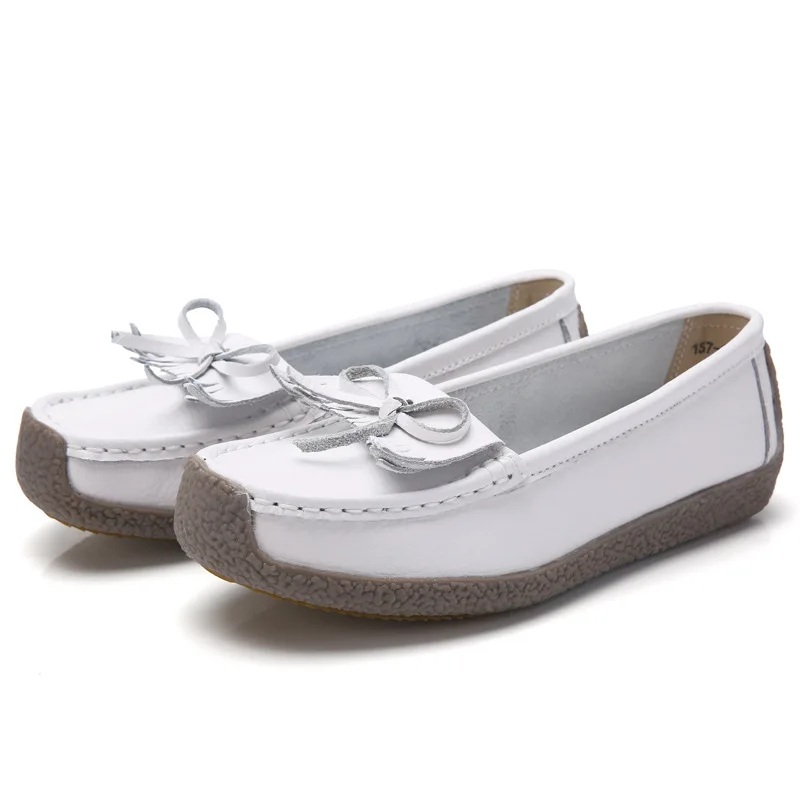

2019 women's spring new Korean flat-bottomed shoes small white pedal bean casual ladies shoes oxford shoes for women Yasilaiya