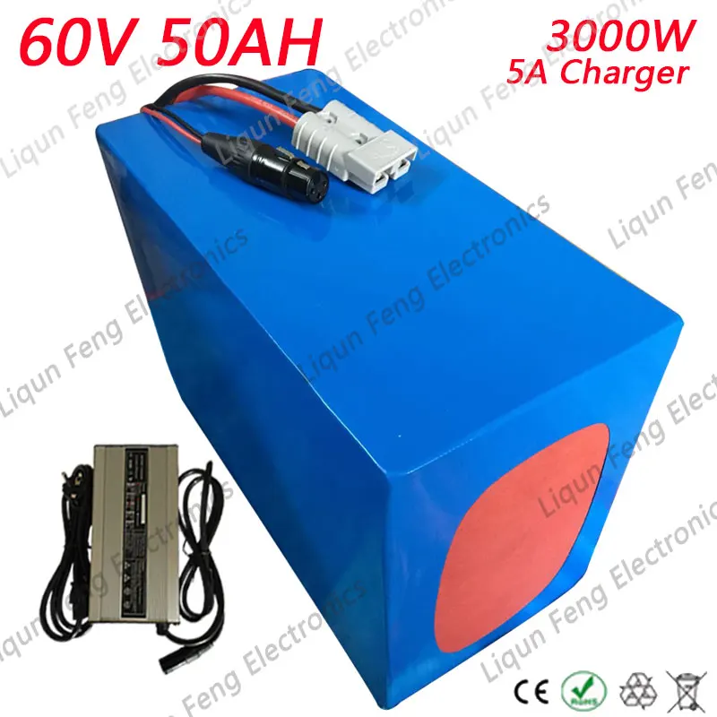 60V 3000W E Bike Electric Bicycle Battery 60V 50AH cell Ebike li ion