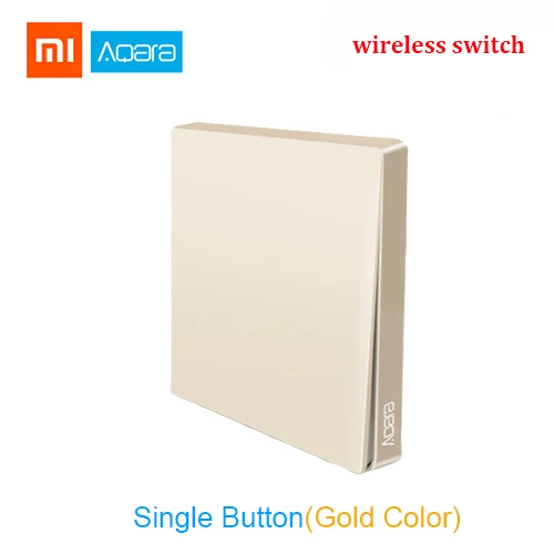 Обновленная версия Xiaomi Aqara настенный выключатель Smart ZigBee Zero Line Fire Wire Light пульт дистанционного управления беспроводной ключ настенный переключатель - Цвет: wireless single key
