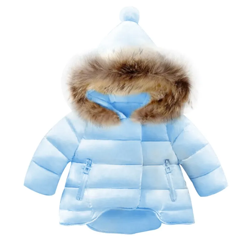 Children Coat Baby Girls winter Coats long sleeve coat girl's warm Baby jacket Winter Outerwear cartoon fleece