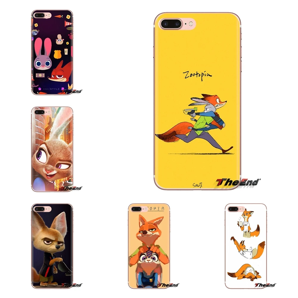 Nick Wilde and Judy Hopps Zootopia для iPod Touch Apple iPhone 4 4S 5 5S SE 5C 6 6S 7 8 X XR XS Plus MAX прозрачный корпус из